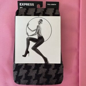 EXPRESS Houndstooth Pantyhose/Stockings, 
S/M  P/M